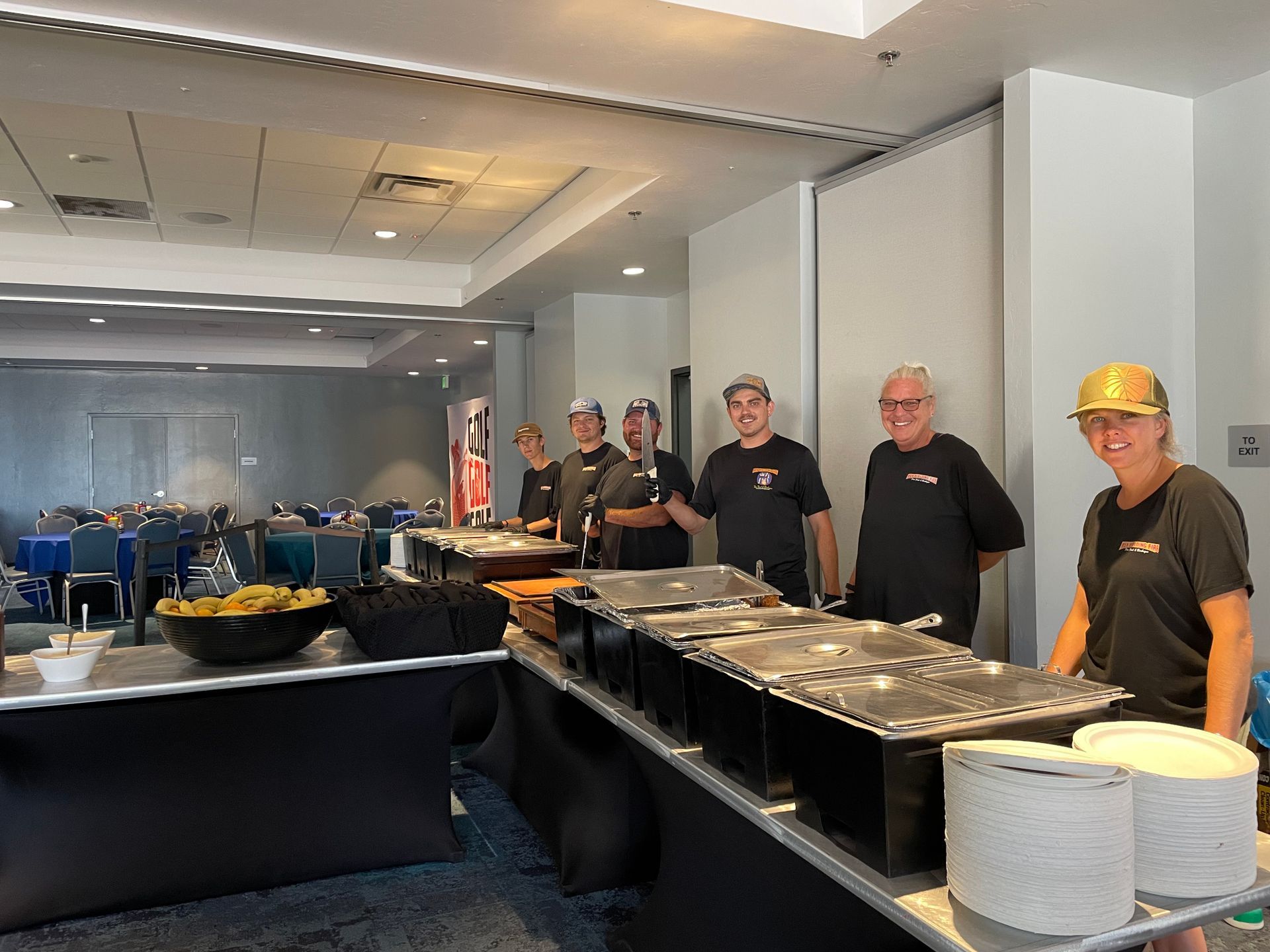 The Men Wielding Fire catering crew in Reno